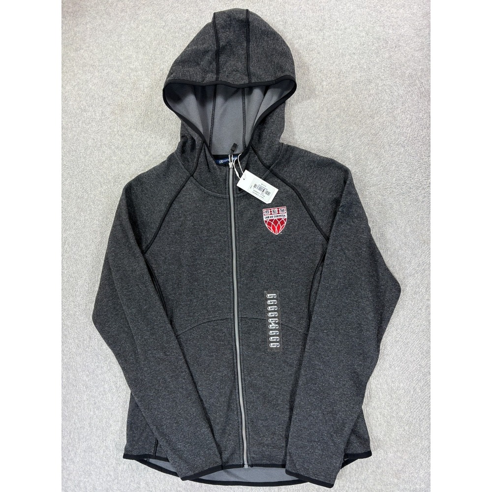 NWT Harvard Law School Cutter & Buck Campus Hoodie Jacket‎ (Women's Large) Gray